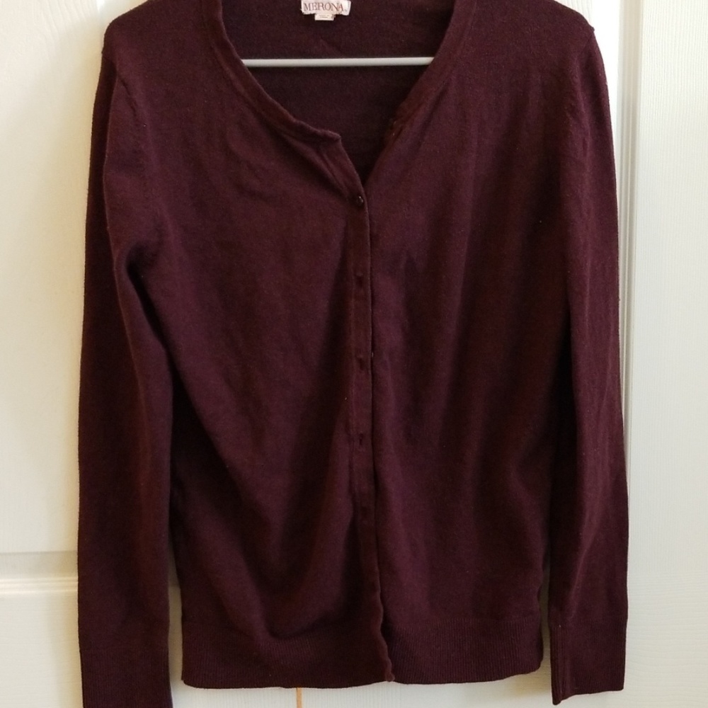 Wine cardigan